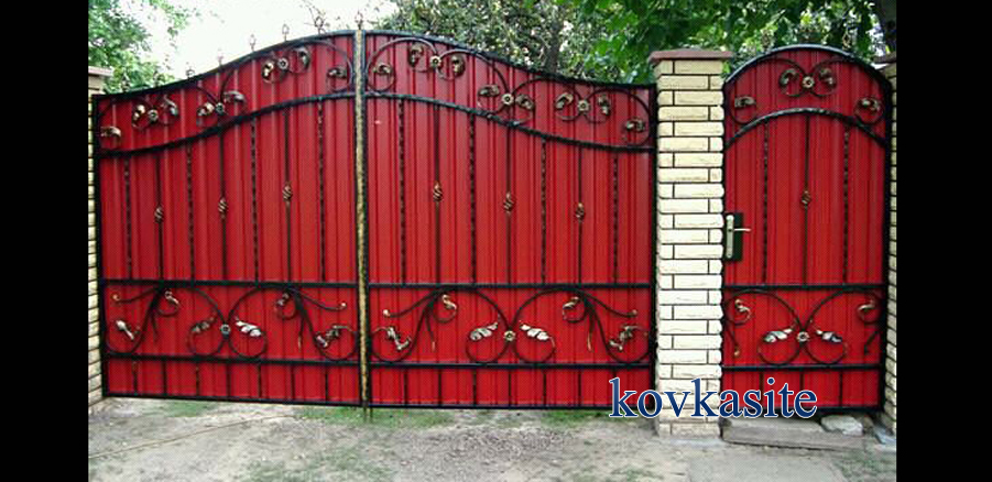 распашные откатные ворота в москве №14